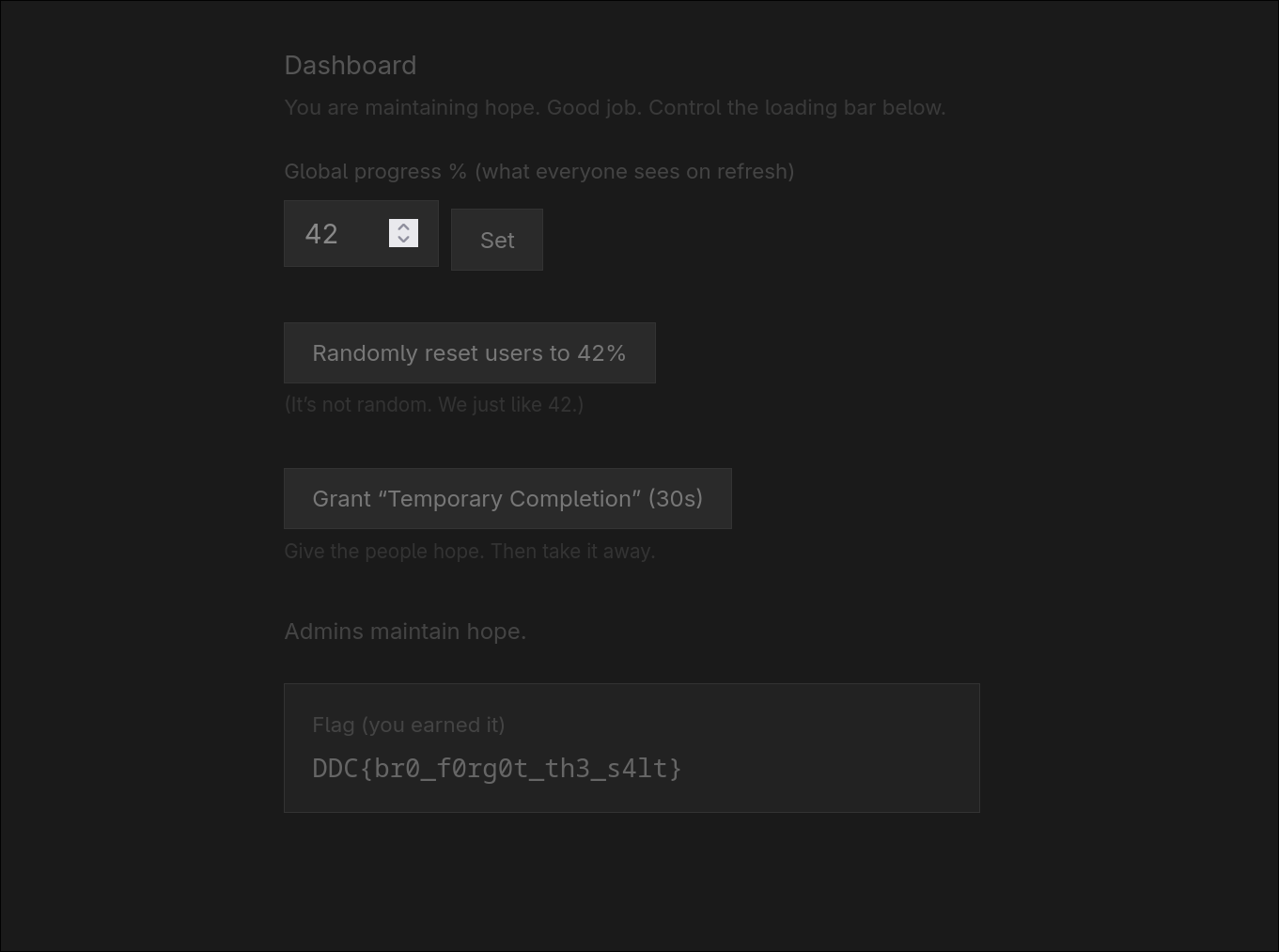 admin panel